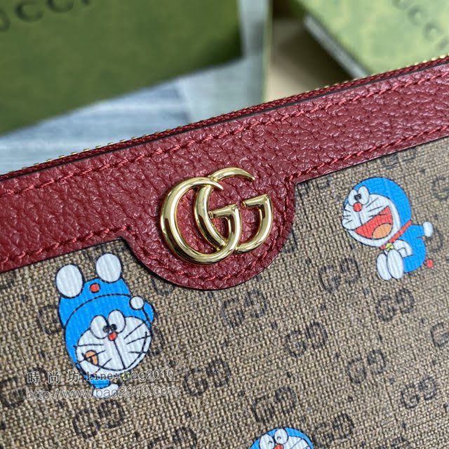 Gucci顶级男女包包 古驰哆啦A梦拉链款长钱包 647787  gdj1604